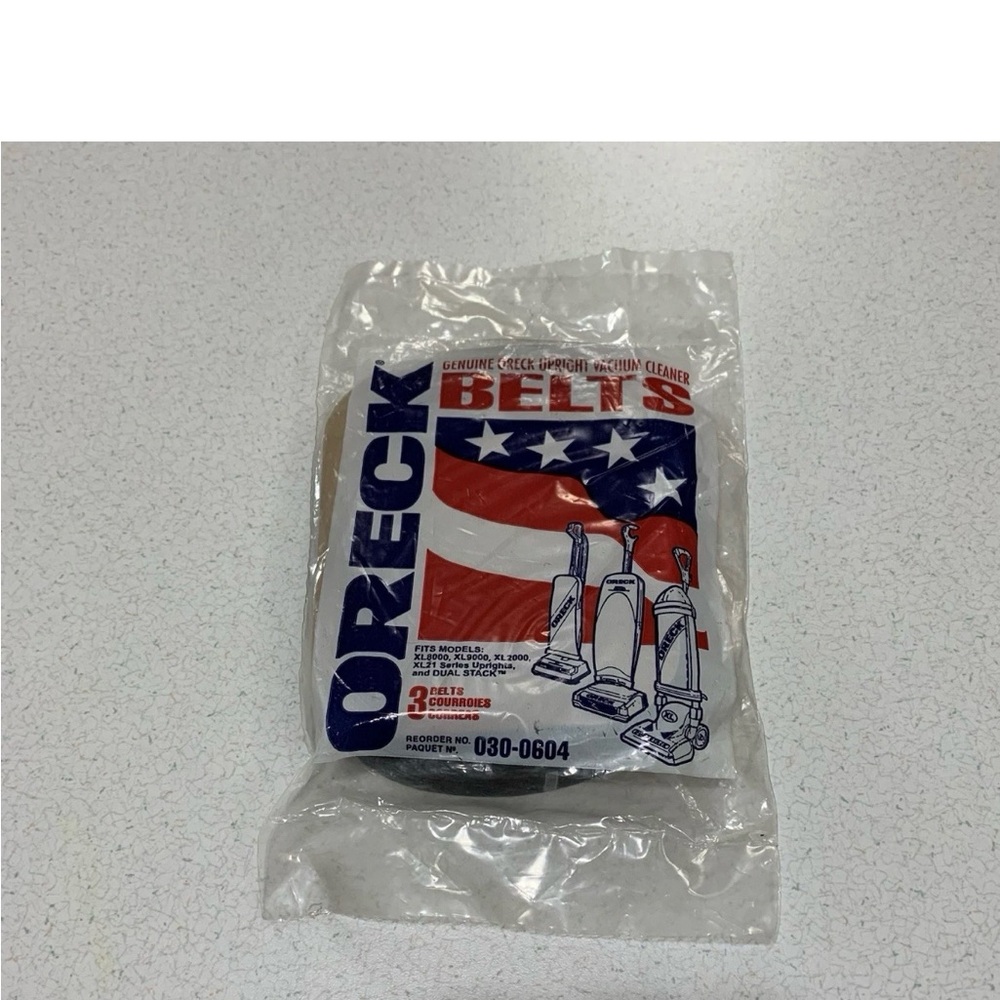 Genuine Oreck XL 030-0604 Upright Vacuum Cleaner Belts 3 Count